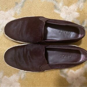 Vince maroon slip ons